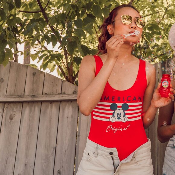 Other - One piece red Minnie Mouse Swimsuit